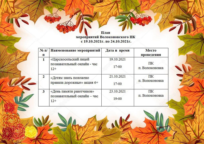 План мероприятий великие луки